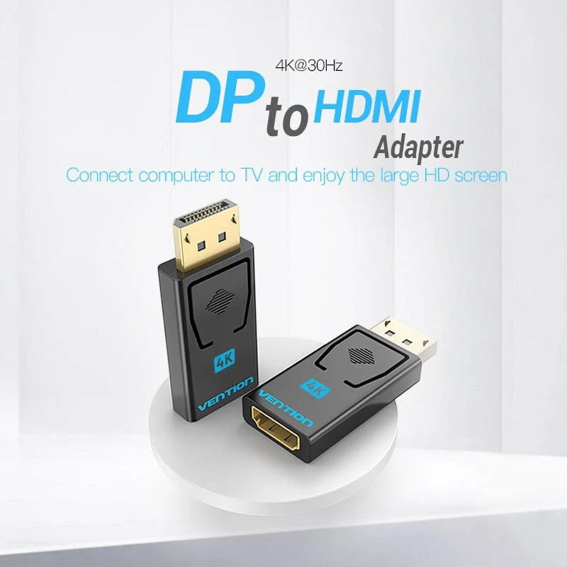 Vention DisplayPort Male to HDMI Female 4K Adapter Black HBPB0 | Computer Accessories Vention DisplayPort Male to HDMI Female 4K Adapter Black HBPB0 | Computer Accessories