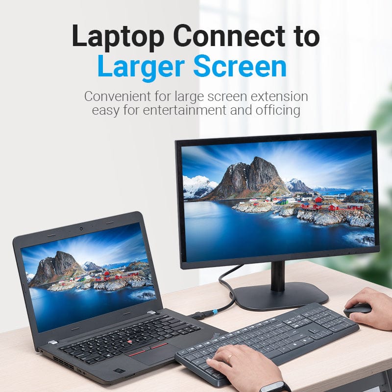 Vention DisplayPort to HDMI Female Adapter 1080p Black HBOB0