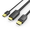 Vention HDMI Male to DP Male HD Cable Black
