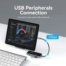 Vention USB-C to HDMI (4K-60Hz)/ USB 3.0x3/ RJ45/ SD/TF/ TRRS 3.5mm/ PD Docking Station 0.15M Gray Mirrored Surface Type TFLHB