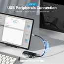 Vention USB-C to HDMI / VGA/ USB 3.0x3/PD Docking Station 0.15M Gray Mirrored Surface TFJHB