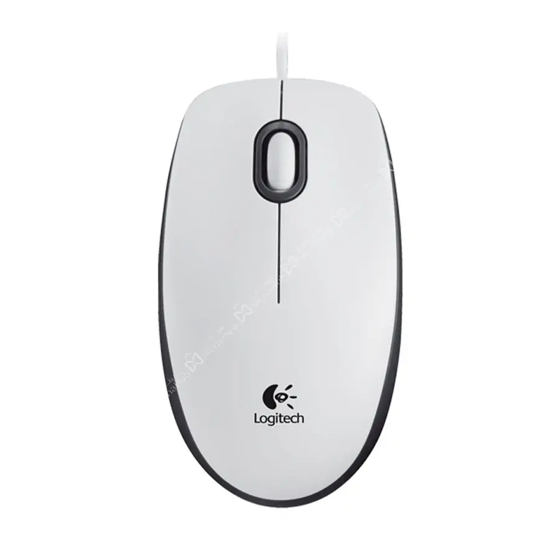 Logitech M100 Corded USB Mouse White 910-005004