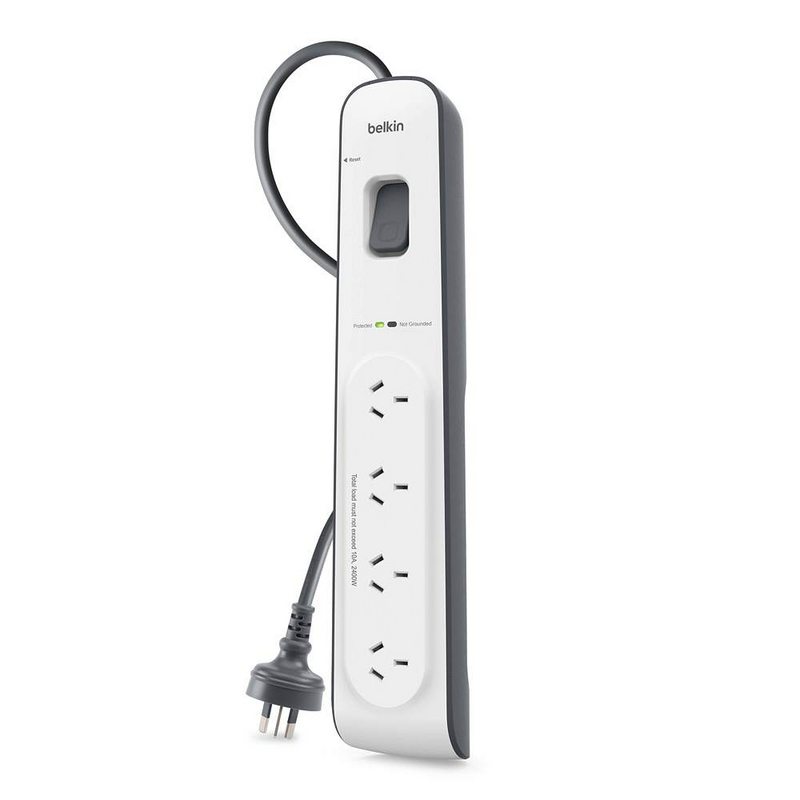 Belkin 4-Outlet Surge Protection Strip With 2M Power Cord BSV400af2M