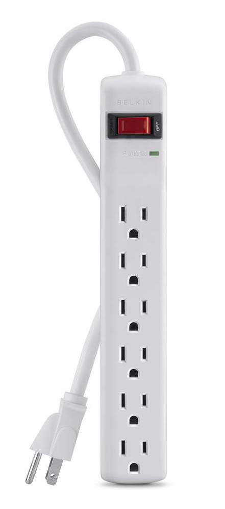 Belkin 6 Outlet Surge Protector 3 Meter Cord