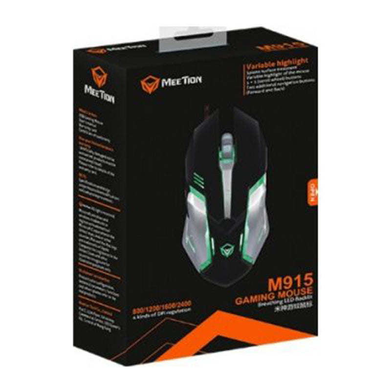 Meetion USB Corded Backlit Mouse Black MT-M915 | Games Meetion USB Corded Backlit Mouse Black MT-M915 | Games