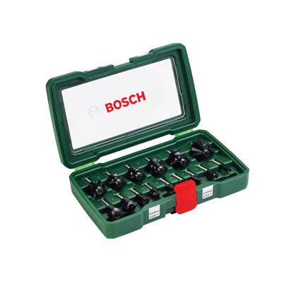 Bosch Router Bit 15 pcs Set 6 MM Shan