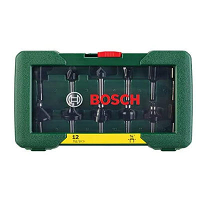 Bosch Router Bit 12 pcs Set 8 MM Shank 2607019466