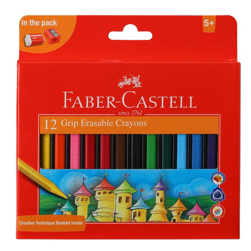 Faber-Castell Erasable Crayons 12 Tin