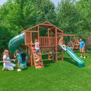 Kidkraft Boulder Bluff 2-in-1 Wooden Swing Set