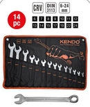 Kendo 14 Pcs Crv Combination Wrench Set 6mm - 24mm KE15246