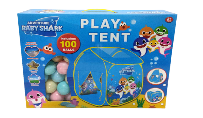 Shark Baby Play Tent With 100 Pcs Balls