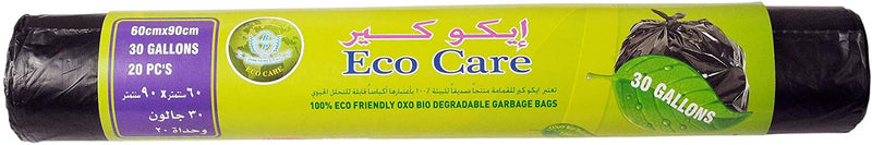 Eco Care Black HD Garbage Bags Roll 60x90 cm