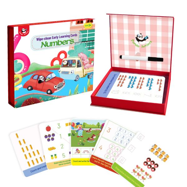 PJ PJ003-4 Wipe-Clean Early Learning Cards  - Numbers 49700224