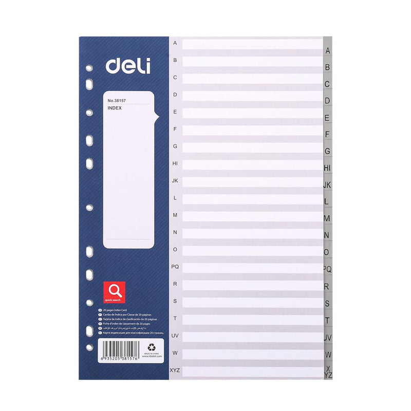 Deli A-Z 20sheets PP Dividers A4 DL-W38157