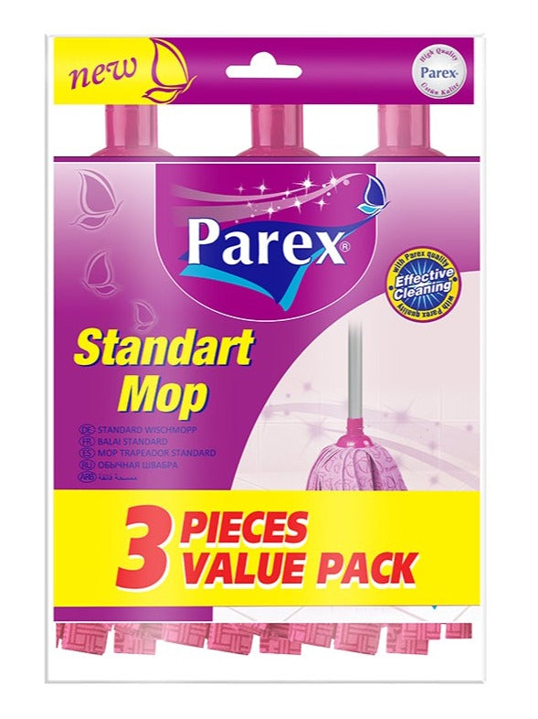 Parex Standard Mop 3 Pieces With Handle Value Pack