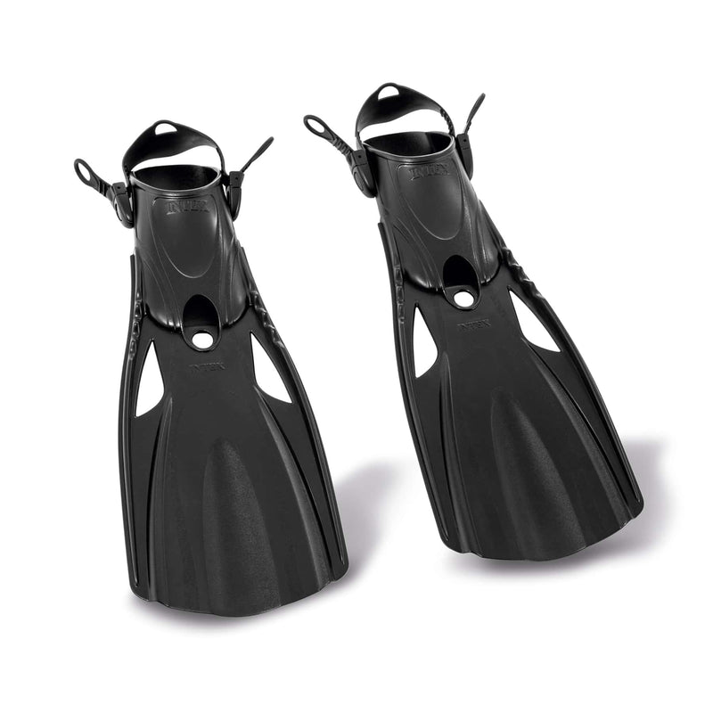 Intex Medium Super Sport Fins, Pair (Fits Shoe Size US (5-8), PVC Carry- Bag/ Header/ Insert, Ages 8+ 42155634