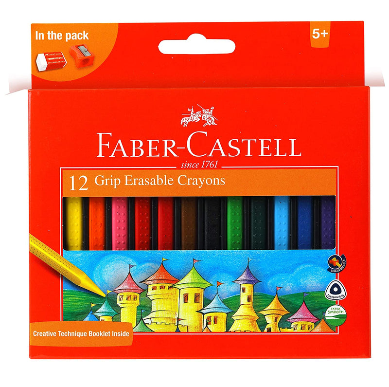 Faber-Castell Faber-Castell Grip Erasable Crayon 90mm12piece