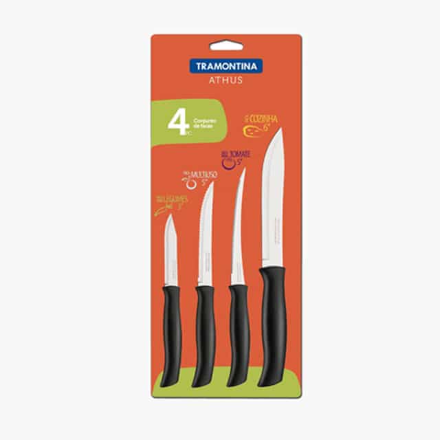 Tramontina 4pcs Cutlery Set Athus Bk TR-23098/070 | Kitchen Accessories Tramontina 4pcs Cutlery Set Athus Bk TR-23098/070 | Kitchen Accessories