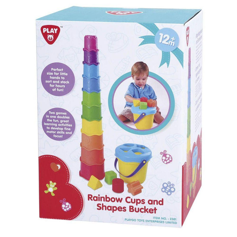 Rainbow Cups And Shapes Bucket