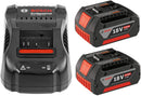 Bosch 2 Battery 18 V 5 AH + GAL 1880 Charger