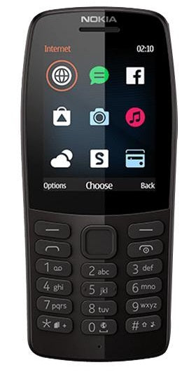 Nokia 210 0.3MP Camera Dual SIM Mobile Phone Black Nk210