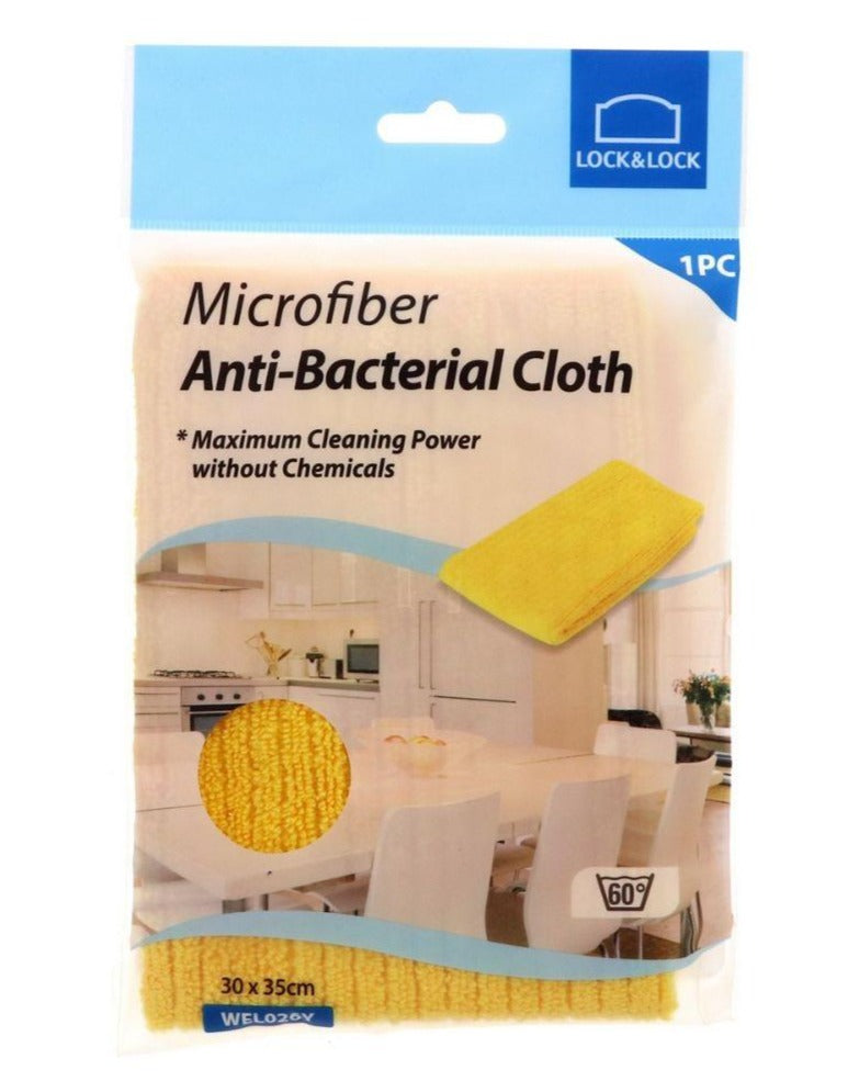 Lock N Lock  Anti-Bacterial Microfiber Cloth 30 x 35cm Yellow