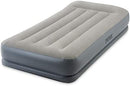 Intex Twin Pillow Rest Mid-Rise Airbed W/ Fiber-Tech Bip (W/220-240V Built-In Pump)  42164116