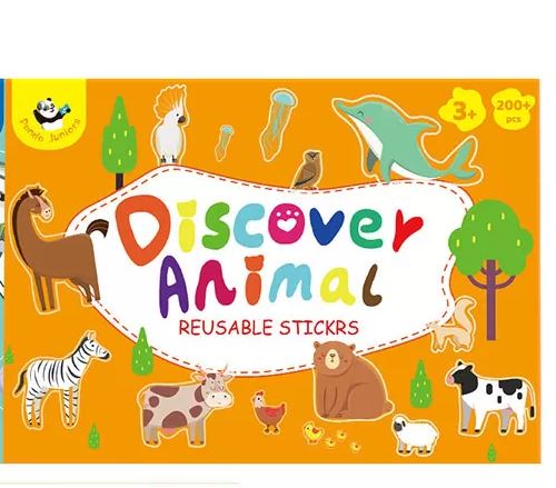 PJ PJ013-1 Reusable Stickers- Discover Animals 49700392