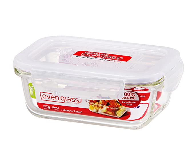 Lock N Lock  Ovenglass Euro Rectangular 380ml