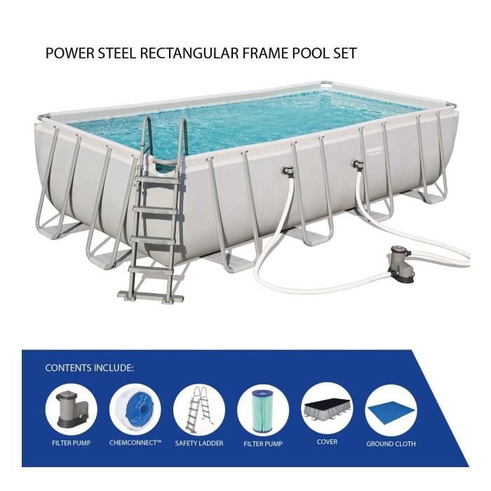 Bestway Power Steel Rectangular Pool Set