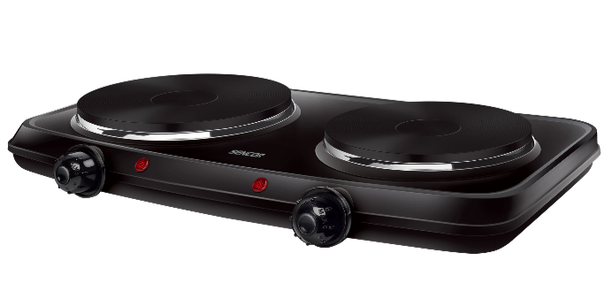 Sencor 2250 Watts Electric Double Hotplate with Overheating Protection Black 41008785