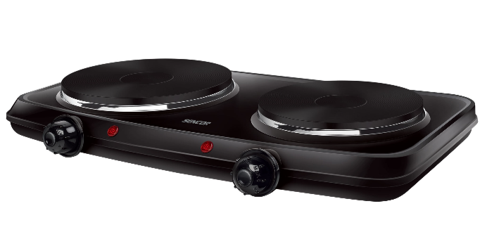 Sencor 2250 W Electric Double Hotplate with Overheating Protection Black SCP 2254BK