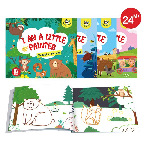 PJ PJ014-2 Coloring Book- I Am A Little Painter(4 Copies/Set) 49707674