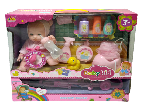 Baby Kid Doll With Stroller