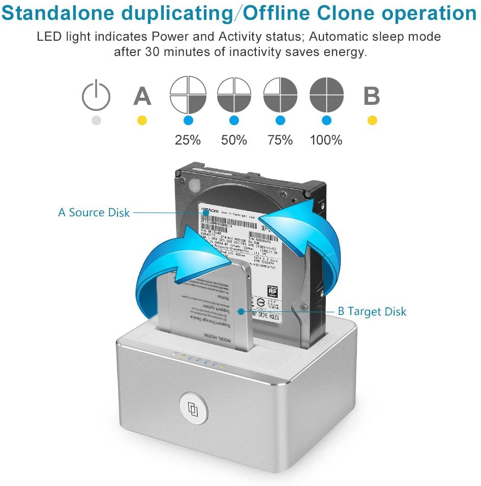 Unitek USB3.0 to SATA6G 2.5”/3.5” Dual Bay Hard Disk Docking Station - Silver Y-3026 | Computer Accessories Unitek USB3.0 to SATA6G 2.5”/3.5” Dual Bay Hard Disk Docking Station - Silver Y-3026 | Computer Accessories