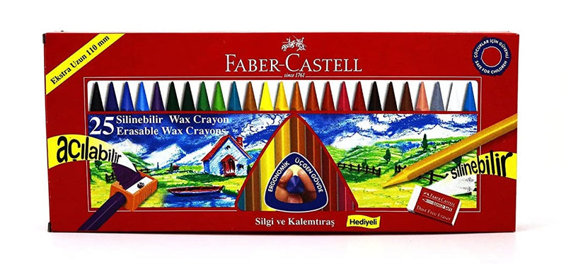 Faber-Castell Erasable Crayon 110mm 25 Set