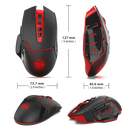 Redragon M690-1 Wireless Gaming Mouse with DPI Shifting, 2 Side Buttons, 2400 DPI, Ergonomic Design, 7 Buttons-Black