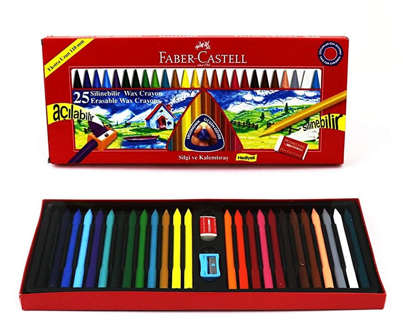 Faber-Castell Erasable Crayon 110mm 25 Set