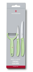 Victorinox Swiss Classic Trend Colors Paring Knife Set 3 Pieces Light Green 6.7116.33L42
