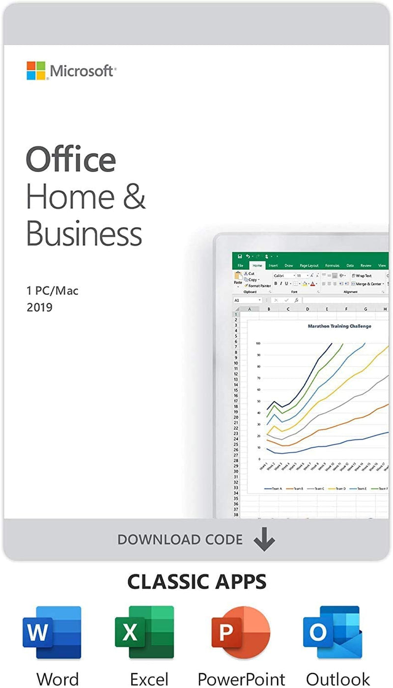Microsoft® Office Home and Business 2019 English Middle East 1 License Medialess