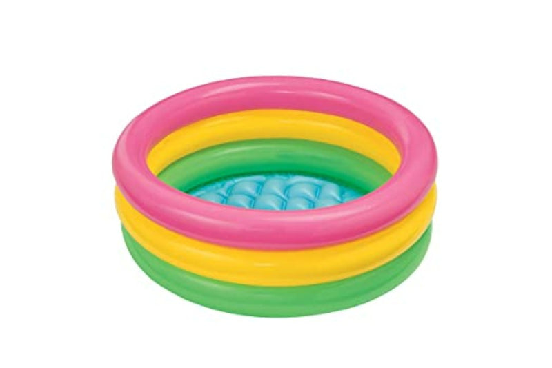 Intex Sunset Glow 3-Ring Baby Pool with Inflated Floor for Ages 1-3 42158924