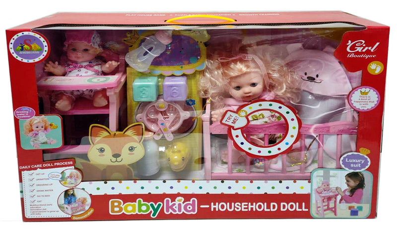 Baby Kids Child Bed Doll Set