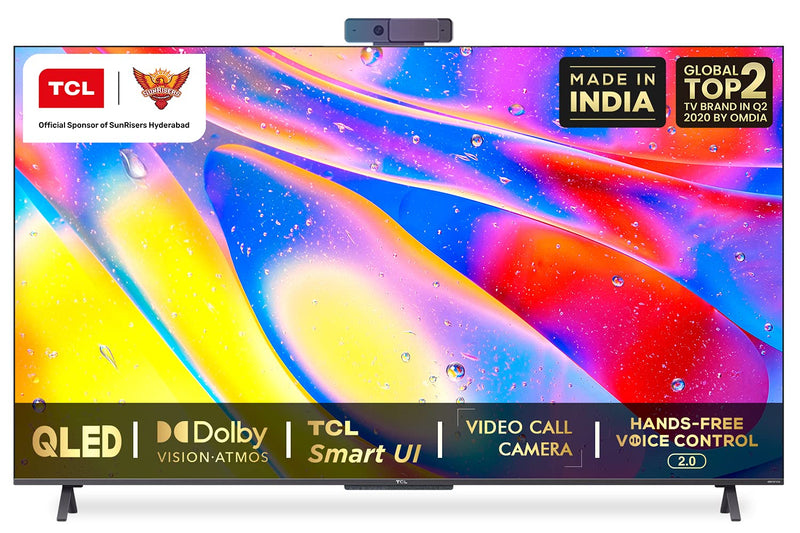 TCL 65 Inches 4K Ultra HD Smart QLED TV Black 65C725