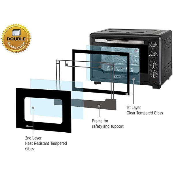 Black & Decker Toaster Oven 55L TRO55RDG-B5