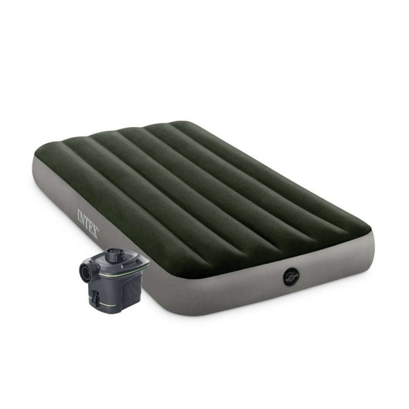 Intex Twin Dura-Beam Prestige Airbed With Battery Pump 42164777