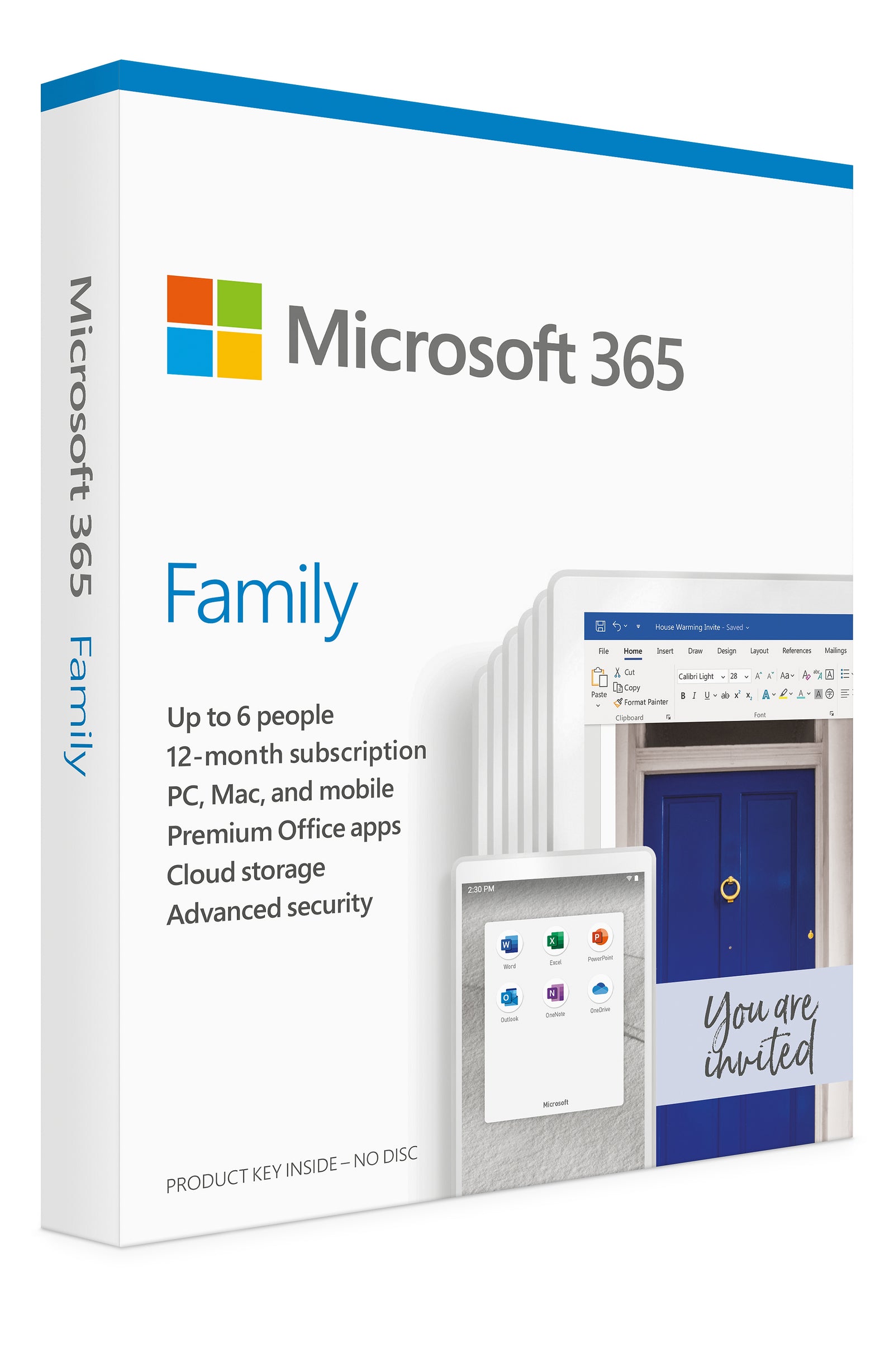 Microsoft® 365 Family Mac/Win English Subscription P4 Middle East DM 1 License Medialess 1 Year |  Software & Licenses 