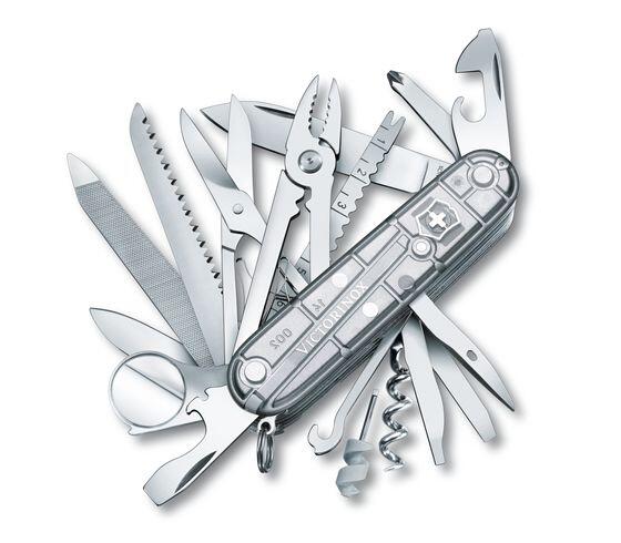 Victorinox Swiss Champ Swiss Army Knives Translucent Silver 1.6794.T7 | Hand Tools