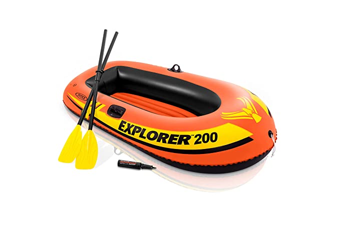 Intex Explorer 200 Boat Set (58330NP, 59623, 69613), AGES 6+ 42158331