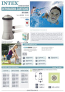 Intex 530 Gallons Cartridge Filter Pump (220-240 Volt), 530 Gal./Hr 42128604