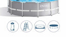 Intex Prism Frame Premium Pool Set, Ages 6+ With 220-240V Filter Pump, Safety Ladder, Ground Cloth, Cover 42126720